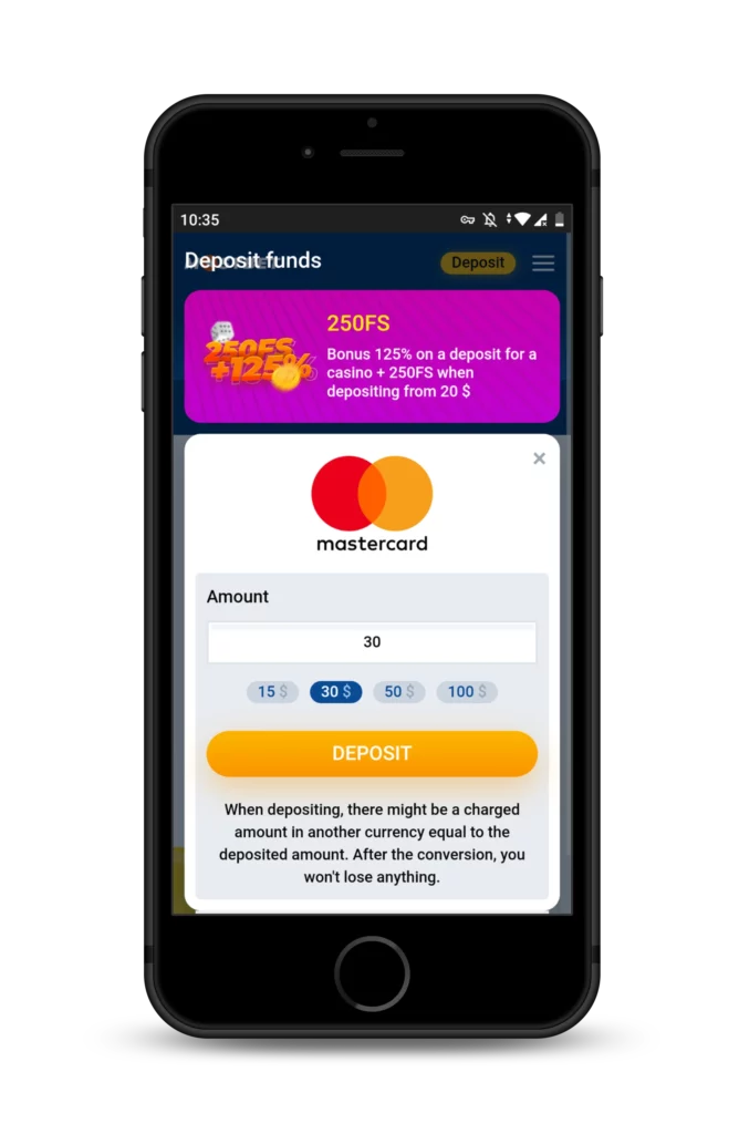 Mostbet মোস্টবেট অ্যাপে জমা