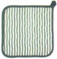 Basic Green Stripe Potholder